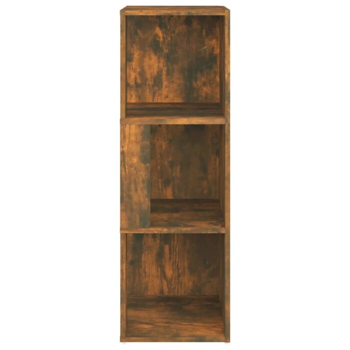 Armoire d'angle Chêne fumé 33x33x100 cm Bois d'ingénierie – Image 3
