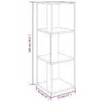 Armoire d'angle Chêne fumé 33x33x100 cm Bois d'ingénierie – Image 6