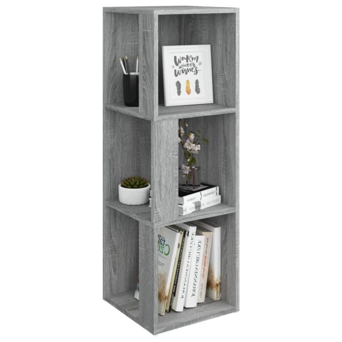 Armoire d'angle Sonoma gris 33x33x100 cm Bois d'ingénierie – Image 2