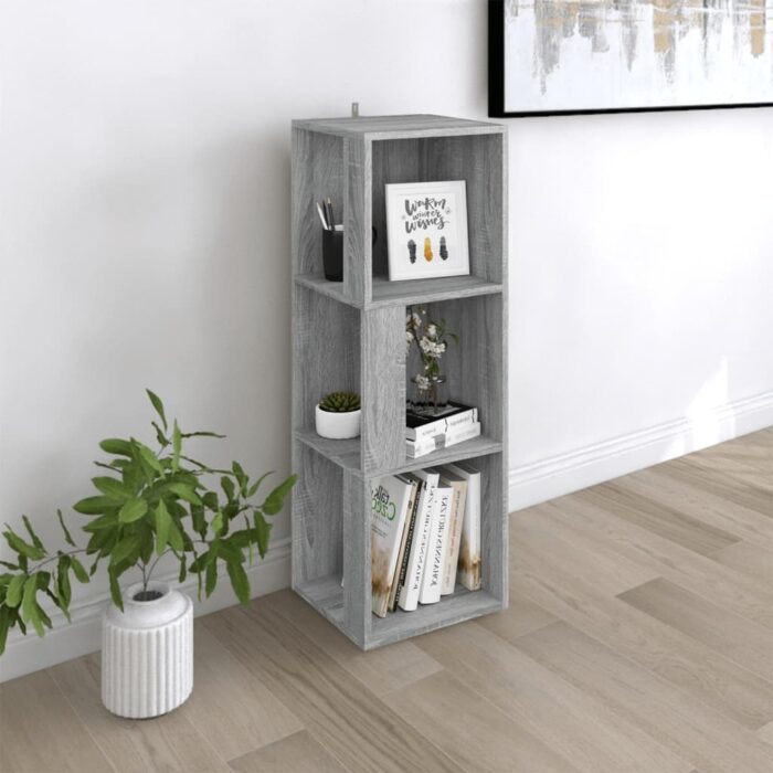 Armoire d'angle Sonoma gris 33x33x100 cm Bois d'ingénierie – Image 1