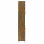 Armoire de bain Chêne fumé 30x30x179 cm Bois d'ingénierie – Image 5