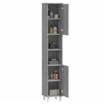 Armoire de bain Sonoma gris 30x30x179 cm Bois d'ingénierie – Image 3