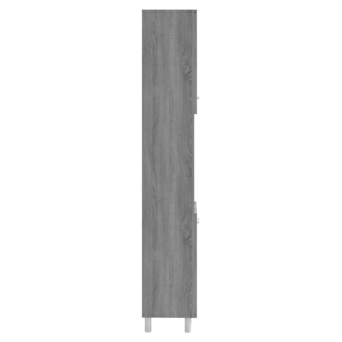 Armoire de bain Sonoma gris 30x30x179 cm Bois d'ingénierie – Image 5
