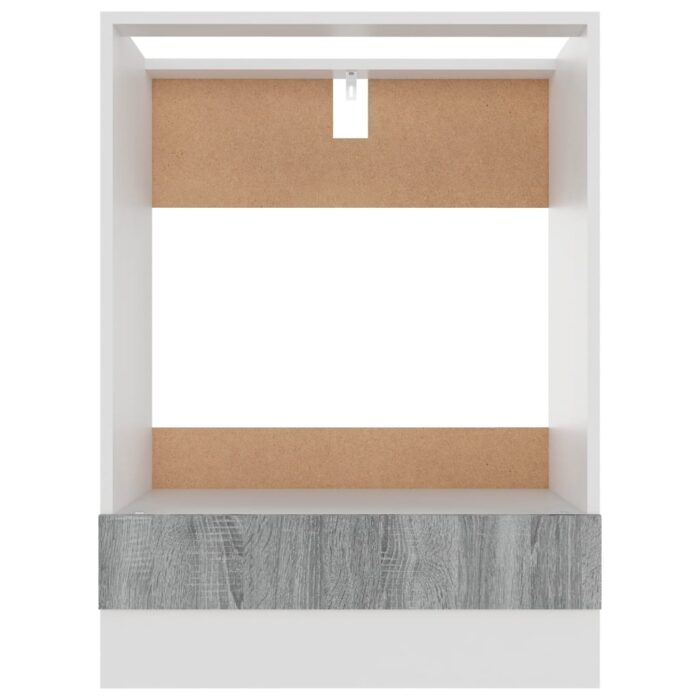 Armoire à four Sonoma gris 60x46x81,5 cm Bois d'ingénierie – Image 3