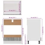 Armoire à four Sonoma gris 60x46x81,5 cm Bois d'ingénierie – Image 8