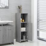 Armoire de bain Sonoma gris 30x30x95 cm Bois d'ingénierie – Image 2