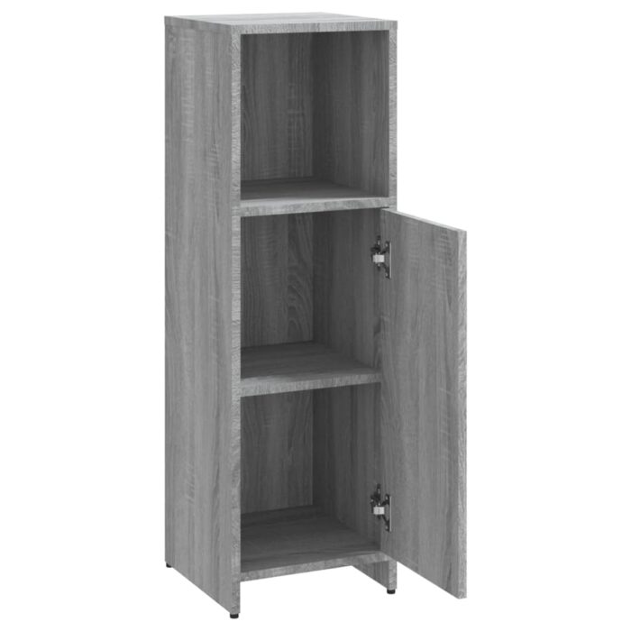Armoire de bain Sonoma gris 30x30x95 cm Bois d'ingénierie – Image 6
