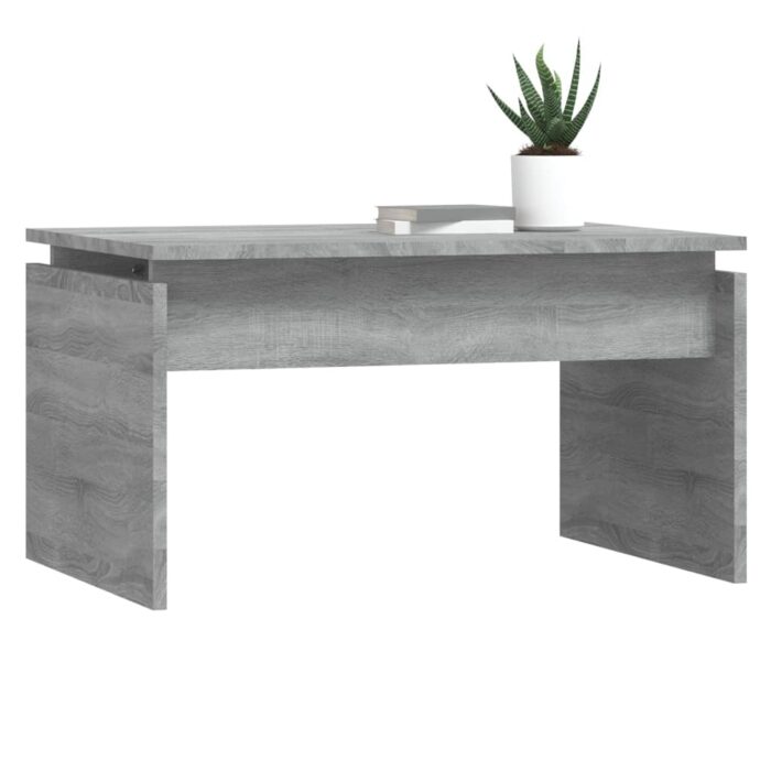 Table basse Sonoma gris 68x50x38 cm Bois d'ingénierie – Image 2