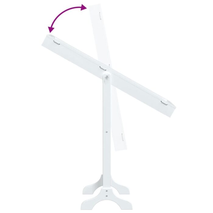 Miroir sur pied blanc 34x37x146 cm – Image 6