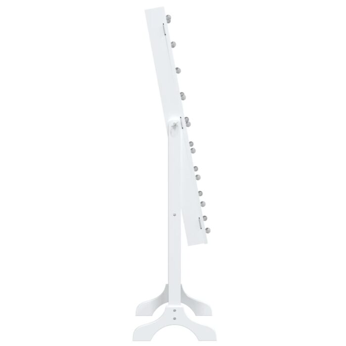 Miroir sur pied blanc avec LED blanc 34x37x146 cm – Image 8