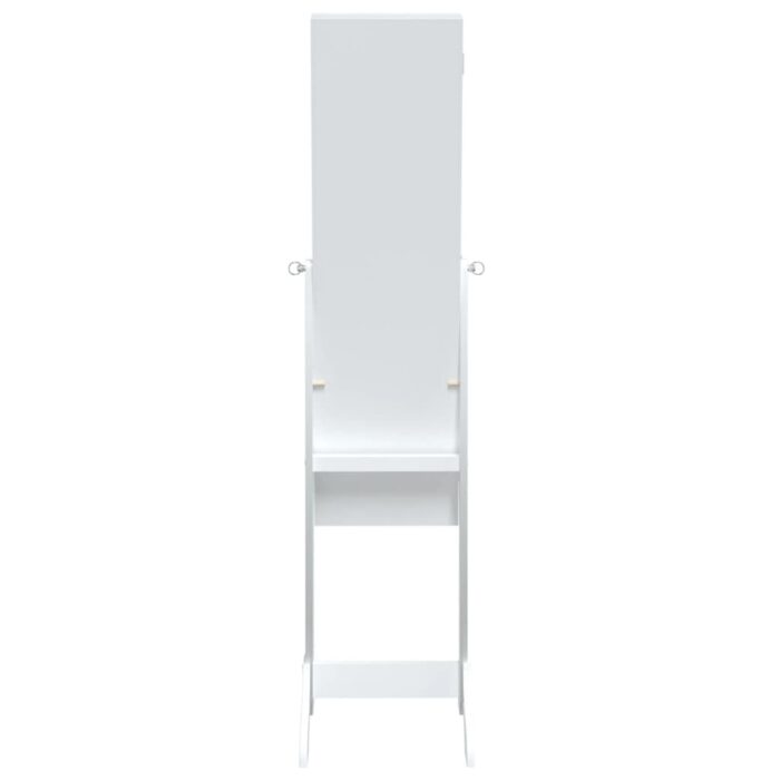 Miroir sur pied blanc avec LED blanc 34x37x146 cm – Image 9