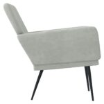 Fauteuil Gris clair 62x79x79 cm Velours – Image 2