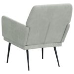 Fauteuil Gris clair 62x79x79 cm Velours – Image 3
