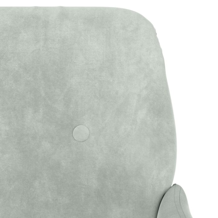 Fauteuil Gris clair 62x79x79 cm Velours – Image 4