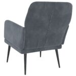 Fauteuil Gris foncé 62x79x79 cm Velours – Image 3