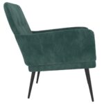 Fauteuil Vert foncé 62x79x79 cm Velours – Image 2