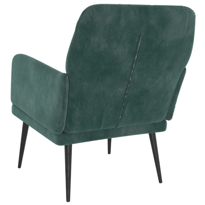 Fauteuil Vert foncé 62x79x79 cm Velours – Image 3