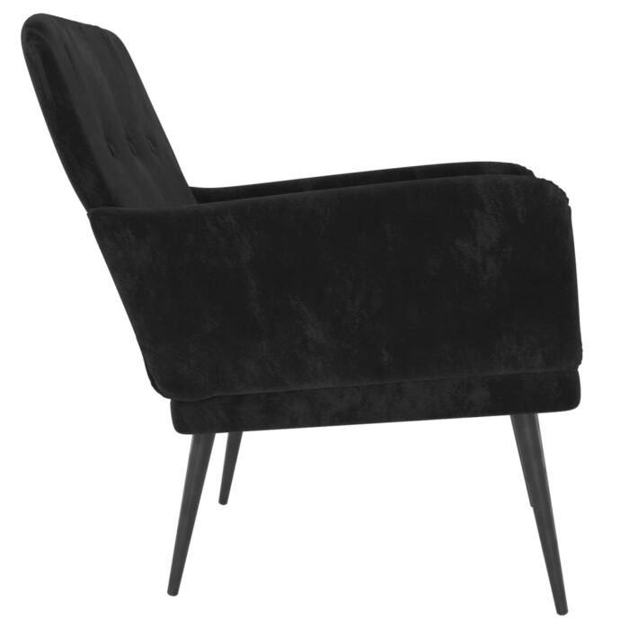 Fauteuil Noir 62x79x79 cm Velours – Image 2