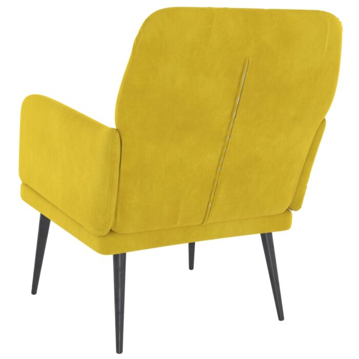 Fauteuil Jaune 62x79x79 cm Velours – Image 3