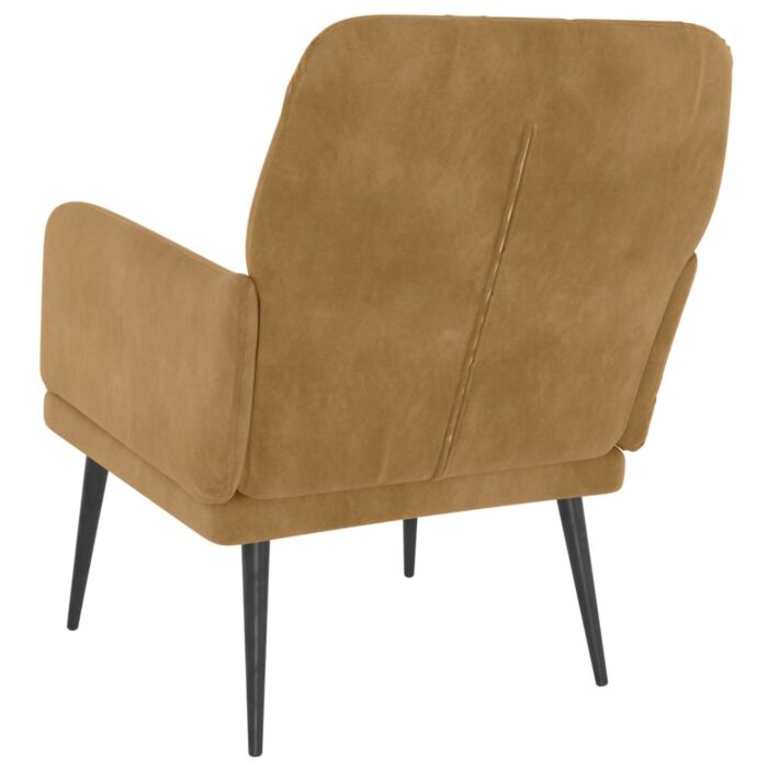 Fauteuil Marron 62x79x79 cm Velours – Image 3