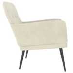 Fauteuil Crème 62x79x79 cm Velours – Image 2