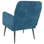 Fauteuil Bleu 62x79x79 cm Velours – Image 2