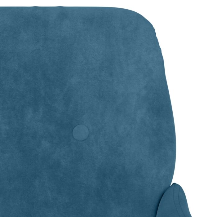 Fauteuil Bleu 62x79x79 cm Velours – Image 4