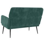 Banc Vert foncé 108x79x79 cm Velours – Image 3