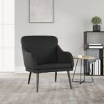 Fauteuil Noir 63x76x80 cm Similicuir