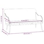 Banc Noir 110x76x80 cm Similicuir – Image 6