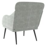 Fauteuil Gris clair 63x76x80 cm Velours – Image 3