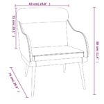 Fauteuil Gris clair 63x76x80 cm Velours – Image 6