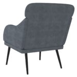 Fauteuil Gris foncé 63x76x80 cm Velours – Image 3