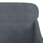 Fauteuil Gris foncé 63x76x80 cm Velours – Image 4