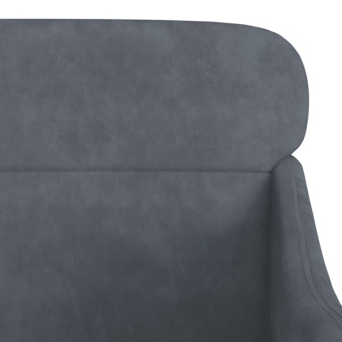 Fauteuil Gris foncé 63x76x80 cm Velours – Image 4