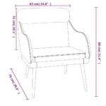 Fauteuil Gris foncé 63x76x80 cm Velours – Image 6