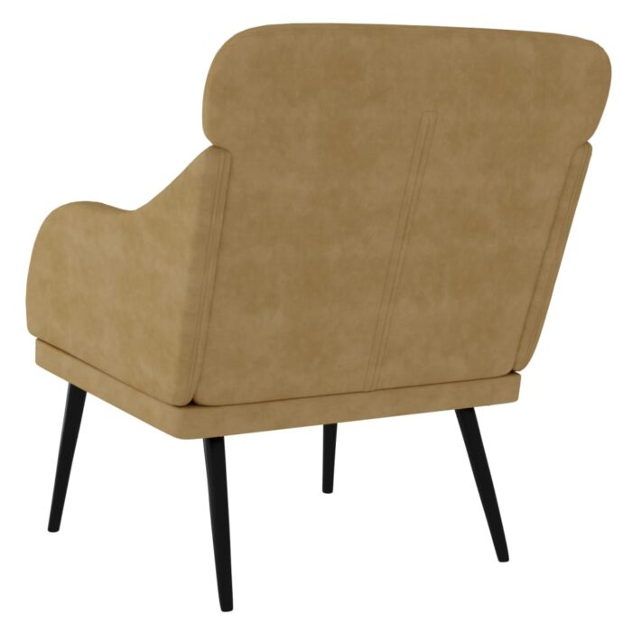 Fauteuil Marron 63x76x80 cm Velours – Image 3