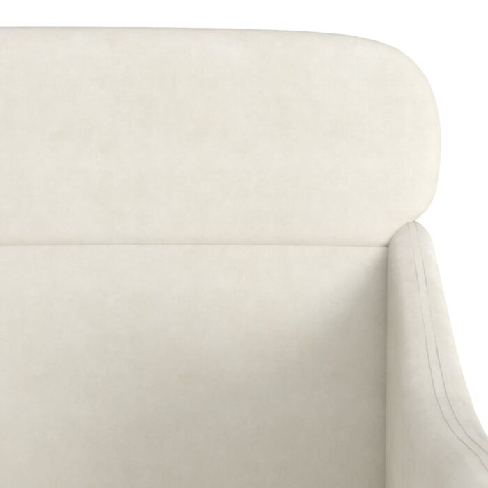 Fauteuil Crème 63x76x80 cm Velours – Image 4