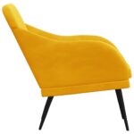 Fauteuil Jaune 63x76x80 cm Velours – Image 2