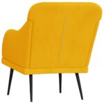 Fauteuil Jaune 63x76x80 cm Velours – Image 3