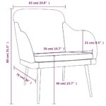 Fauteuil Jaune 63x76x80 cm Velours – Image 6