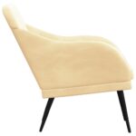 Fauteuil Crème 63x76x80 cm Velours – Image 2