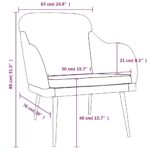 Fauteuil Crème 63x76x80 cm Velours – Image 6