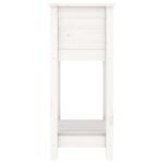 Jardinière avec étagère Blanc 54x34,5x81 cm Bois massif de pin – Image 4