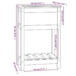 Jardinière avec étagère Blanc 54x34,5x81 cm Bois massif de pin – Image 6
