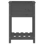 Jardinière avec étagère Gris 54x34,5x81 cm Bois massif de pin – Image 3