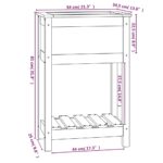 Jardinière avec étagère Gris 54x34,5x81 cm Bois massif de pin – Image 6