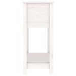 Jardinière avec étagère Blanc 82,5x34,5x81cm Bois massif de pin – Image 4