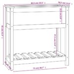 Jardinière avec étagère Blanc 82,5x34,5x81cm Bois massif de pin – Image 6
