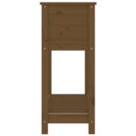 Jardinière avec étagère Marron miel 82,5x34,5x81 cm Bois de pin – Image 4